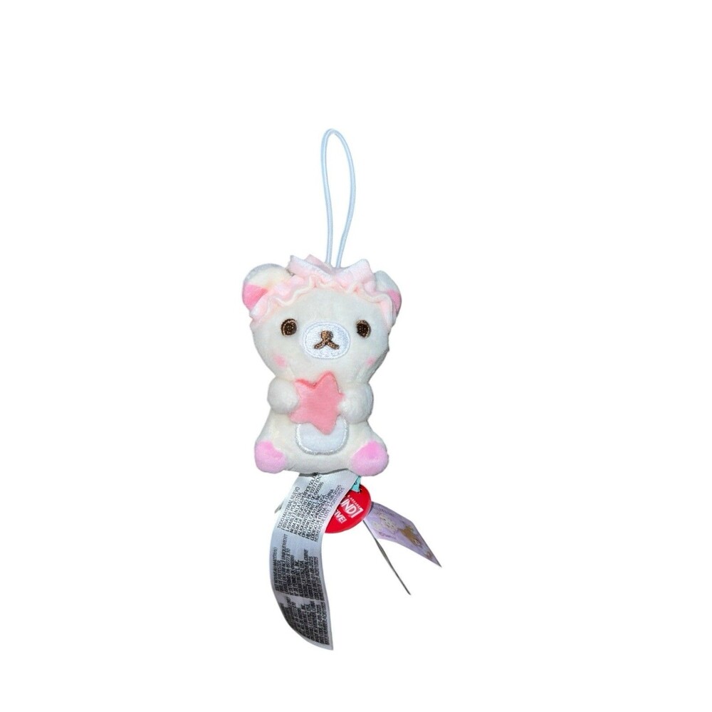 San-X Rilakkuma Bedtime Plush Holding Pink Star 3” Stuffed Animal Soft Toy